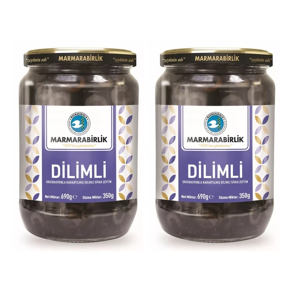 Marmarabirlik Dilimli Siyah Zeytin 350 gr x 2 Adet ürün görseli 1