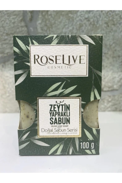 Roselive Doğal Zeytin Yapraklı Sabun 3 Adet x 100 Gr ürün görseli 1
