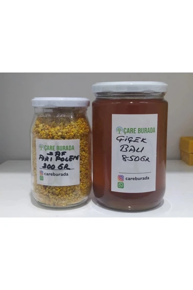 Doğal Arı Poleni 200 Gr + Doğal Çiçek Balı 850 Gr ürün görseli 1