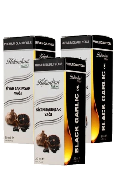 Hekimhan Siyah Sarımsak Yağı 20 Ml 3 Adet ürün görseli 1