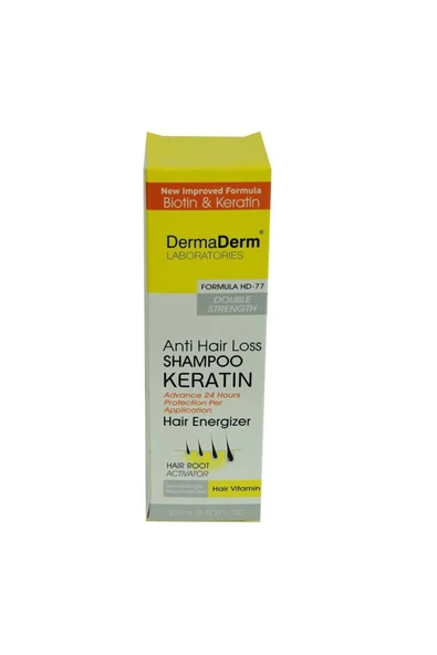 Anti Hair Loss HD-77 Biotinli Keratinli Şampuanı 250ML ürün görseli 1