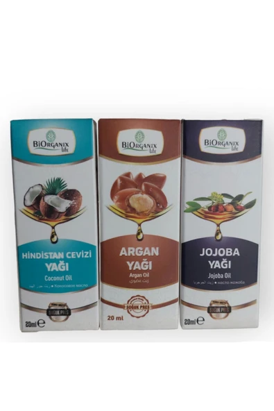 Cilt Bakım Seti Argan + Jojoba + Hindistan Cevizi Yağları ürün görseli 1