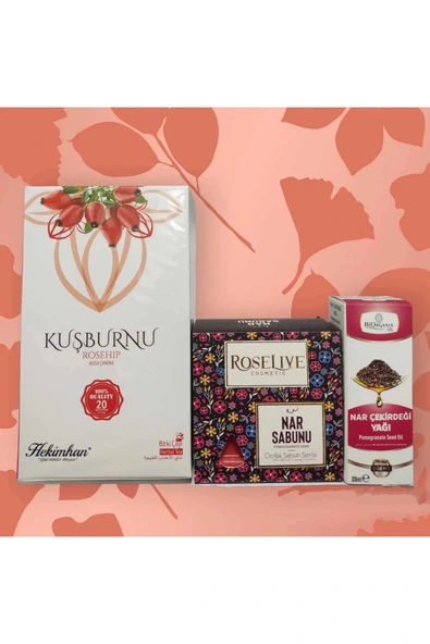 Kuşburnu Çayı + Nar Sabunu + Nar Çekirdeği Yağı ürün görseli 1