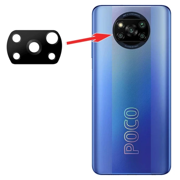 Xiaomi Poco X3 - Poco X3 NFC Kamera Lens Camı A++Süper Kalite ürün görseli 1