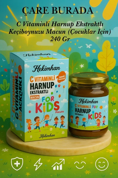 C Vitaminli Harnup Ekstraktlı Keçiboynuzu Macunu 240 Gr (Çocuklar İçin) ürün görseli 1