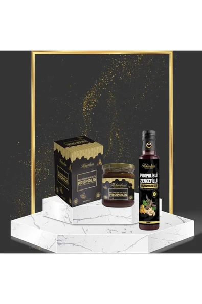 Bal Polen Arı Sütü Propolis 240 gr Propolisli Zencefilli Keçiboynuzu Özü 350 gr ürün görseli 1
