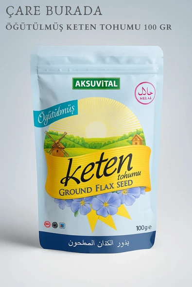 Aksuvital Öğütülmüş Keten Tohumu 100 gr ürün görseli 1