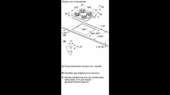 Siemens EO6C8PP30O Sert Cam Ankastre Ocak Antrasit - Resim 6