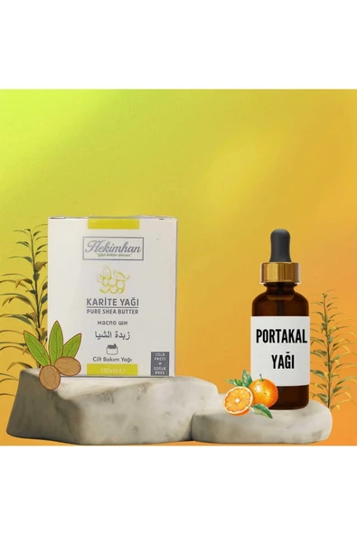 Karite Cilt Bakım Yağı 100 ml + Portakal Yağı 20 ml ürün görseli 1
