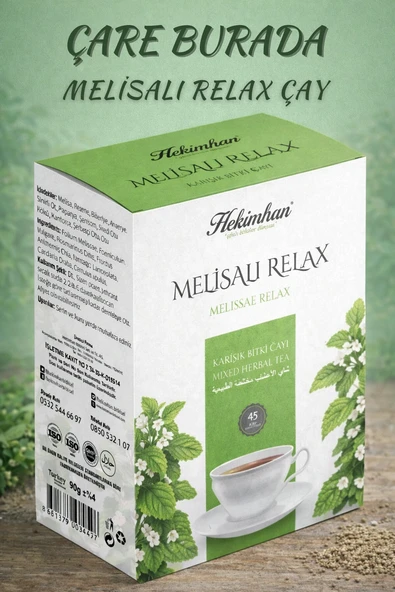 Relax Melisalı Karışık Bitki Çayı (45'li Süzen Poşet) (2 ADET) ürün görseli 1