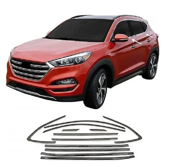 Tucson Krom Cam Çıtası Tam Tur 12 Parça 2020+ ürün görseli 1