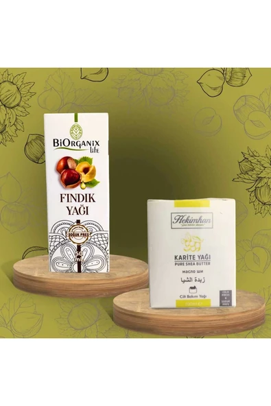 Karite Yağı 100 ml ve Fındık Yağı Soğuk Sıkım 100 ml ürün görseli 1