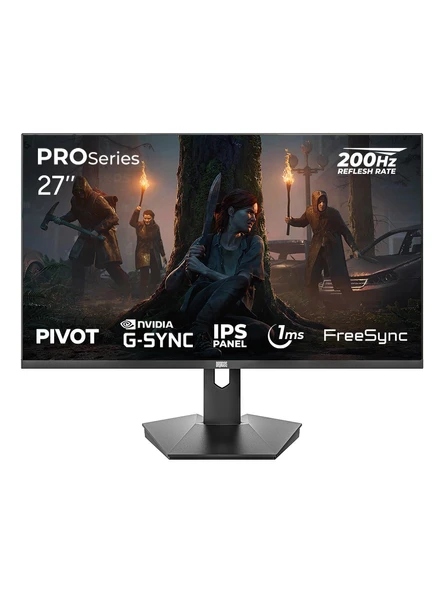 Dragos Proseries P270FHD200 1ms Fhd 200Hz 27 Inç Freesync G-Sync IPS Pivot Oyuncu Monitörü ürün görseli 1