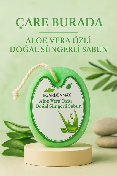 Gardenmax - Aloe Vera Özlü Doğal Süngerli Sabun ürün görseli 1