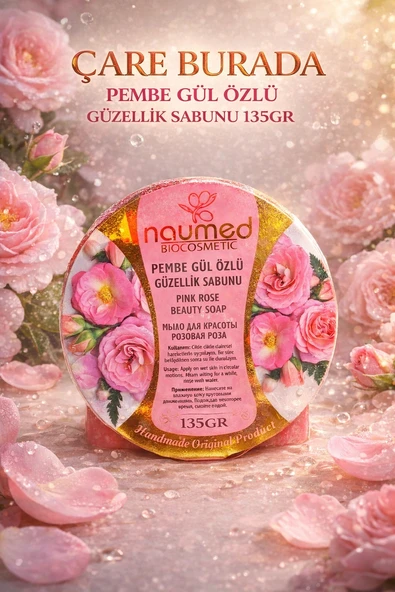 Naumed Biocosmetic - Pembe Gül Özlü Güzellik Sabunu ürün görseli 1