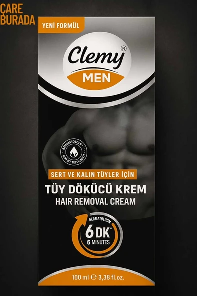 Clemy - Erkek Tüy Dökücü Kremi 100 Ml (Sert & Kalın Tüyler) ürün görseli 1