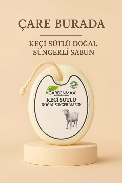 Gardenmax - Keçi Sütlü Doğal Süngerli Sabun ürün görseli 1