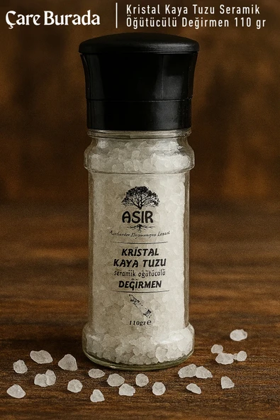 Asır - Kristal Kaya Tuzu Seramik Öğütücülü Değirmen 110 Gr ürün görseli 1