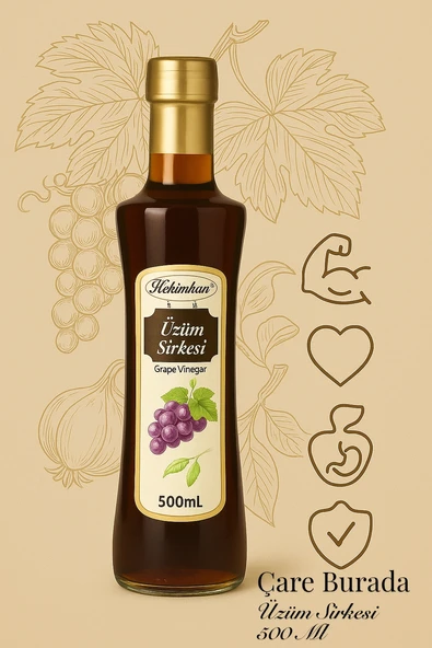 Üzüm Sirkesi 500 Ml (Katkısız) ürün görseli 1