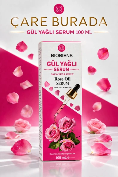 Biobiens - Gül Yağlı Serum 100 Ml (Saç & Yüz & Vücut) ürün görseli 1
