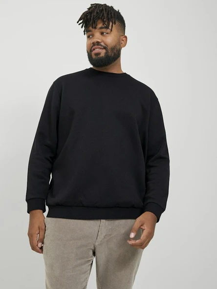 Jack Jones Bradley Bisiklet Yaka Büyük Beden Erkek Sweat 12250594 ürün görseli 1