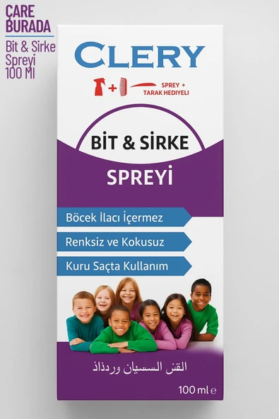 Çare Burada - Bit & Sirke Spreyi 100 Ml (Tarak Hediyeli) ürün görseli 1