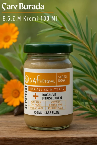 Saf Herbal - E.G.Z.M Kremi 100 Ml (Aynı sefa & Kükürt Yağı & Katran Yağı & Kabak Yağı) ürün görseli 1