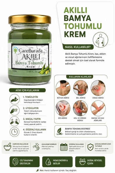 ÇareBurada - Bamya Tohumlu Akıllı Krem 100 Ml - Resim 2