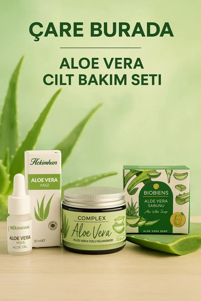PTTAVM: Aloe Vera Cilt Bakm Seti (Aloe Vera Ya & Aloe Vera Kil Maskesi & Aloe  Vera Sabun)