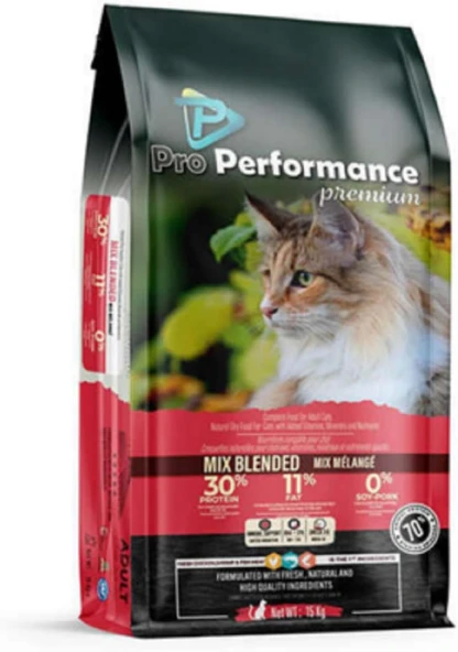 Pro Performance Premium Adult Cat Mix Yetişkin Kedi Maması 15 Kg ürün görseli 1