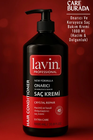 Lavin - Onarıcı & Koruyucu Saç Bakım Kremi 1000 ml (Hacim & Dolgunluk) ürün görseli 1