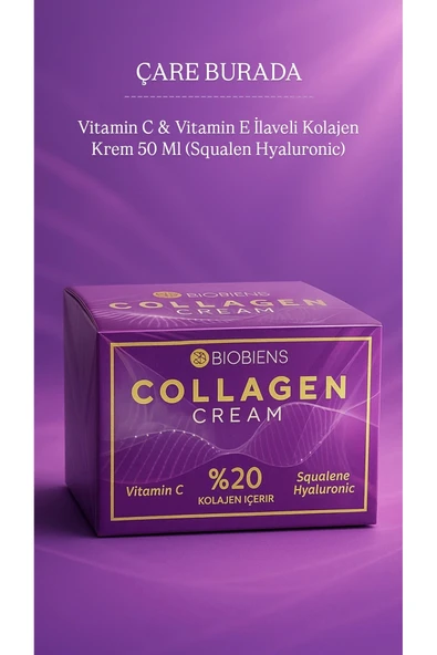 Biobiens - Vitamin C & Vitamin İlaveli Kolajen Krem 50 Ml (Squalen Hyaluronic) ürün görseli 1