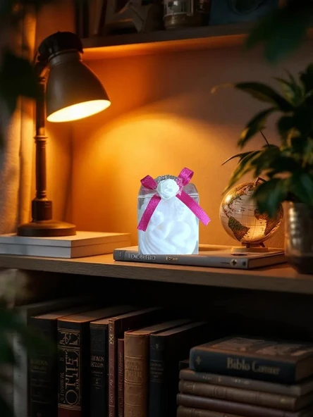 Uyuyan melek  görünümlü  Kokulu Doğal beyaz renk Dekoratif  mum ürün görseli 1