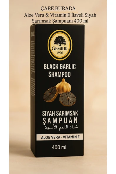 Gemilik - Aloe Vera & Vitamin E İlaveli Siyah Sarımsak Şampuanı 400 Ml ürün görseli 1