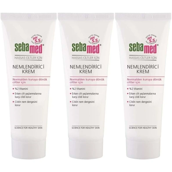 Sebamed Nemlendirici Krem Tüp 50ML (Günlük Kullanım) (3 Lü Set) ürün görseli 1