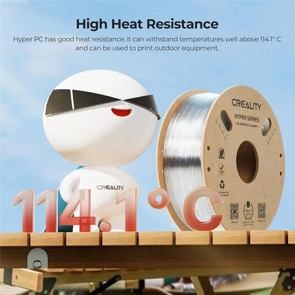 Creality Hyper Pc Şeffaf Filament 1.75mm 1kg - Resim 4