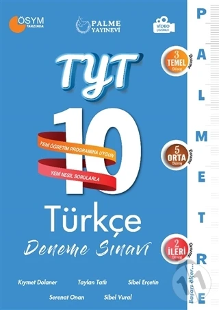 PALME YKS TYT TÜRKÇE 10 DENEME PALMETRE VİDEO ÇÖZÜMLÜ *YENİ* ürün görseli 1