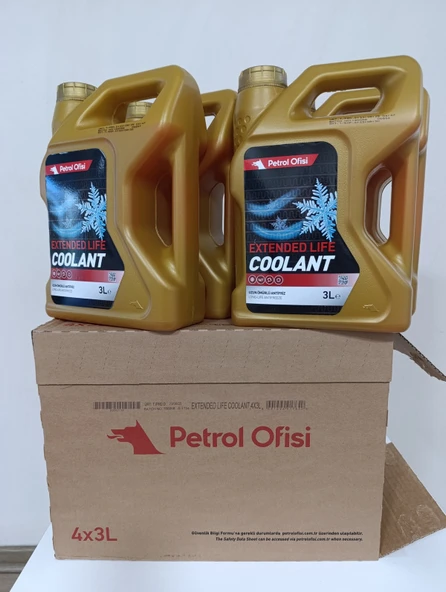 Petrol Ofisi Kırmızı Organik Antifriz 3 lt x 4 adet 2025 ürt. ürün görseli 1