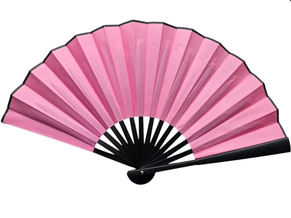 Plastik Kumaş Yelpaze 12'li Pembe ürün görseli 1