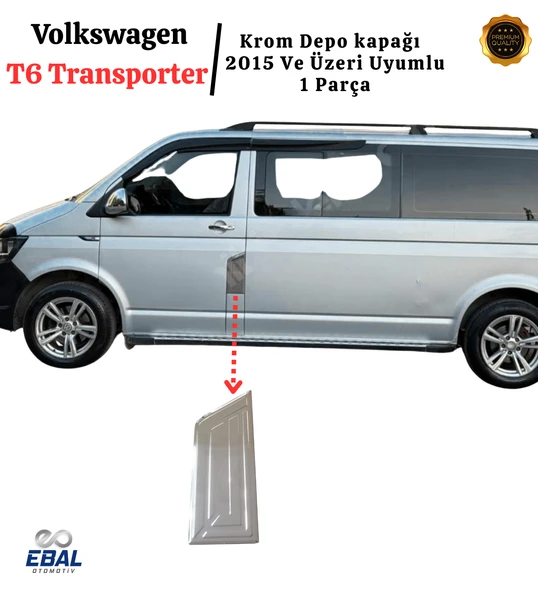 Vw T6 Transporter Krom Depo Kapağı 1 Parça  2015 Ve Üzeri Uyumlu Paslanmaz Çelik ürün görseli 1