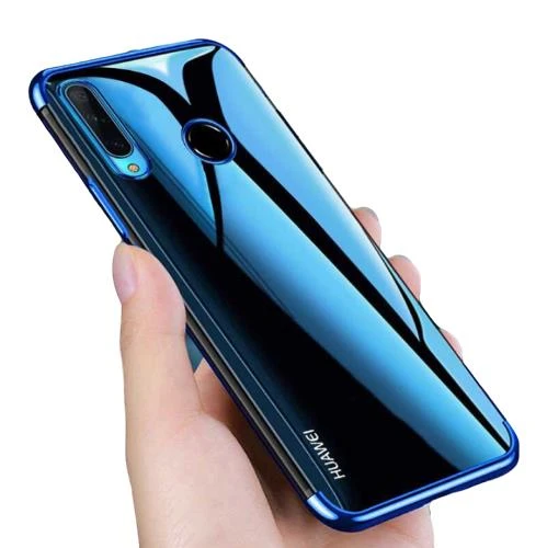 Huawei P40 Lite E Köşeleri Renkli Kamera Korumalı Şeffaf Kılıf ürün görseli 1