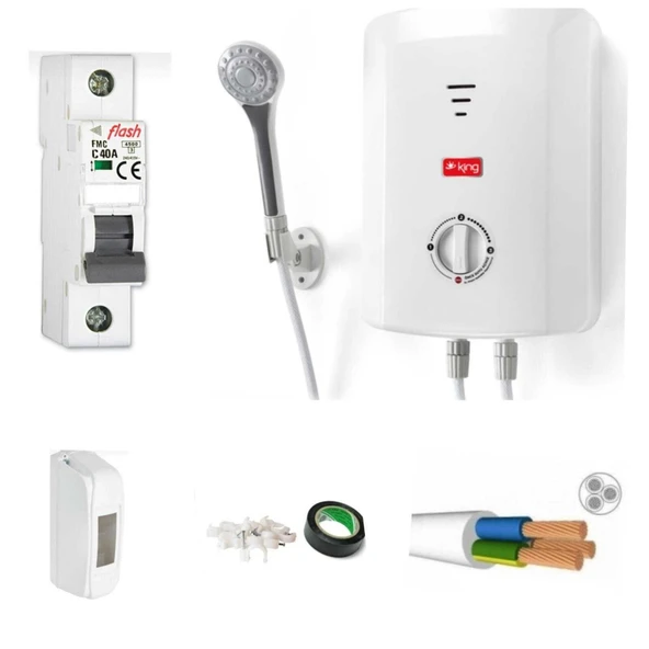 king k 7008 ekvator  şofben + Kablolu Orjınal Takım Set Montaja Hazır Paket ürün görseli 1