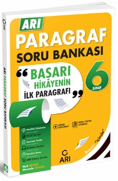 Arı Yayıncılık 6. Sınıf Paragraf Soru Bankası ürün görseli 1