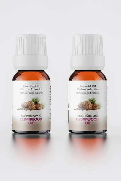 Sedir Uçucu Yağı %100 Doğal Saf 2li Set ( Cedarwood Essential Oil ) 2x10 ml ürün görseli 1