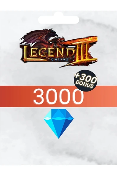 Legend Online 3000 + 300 Bonus Gpay Elmas ürün görseli 1