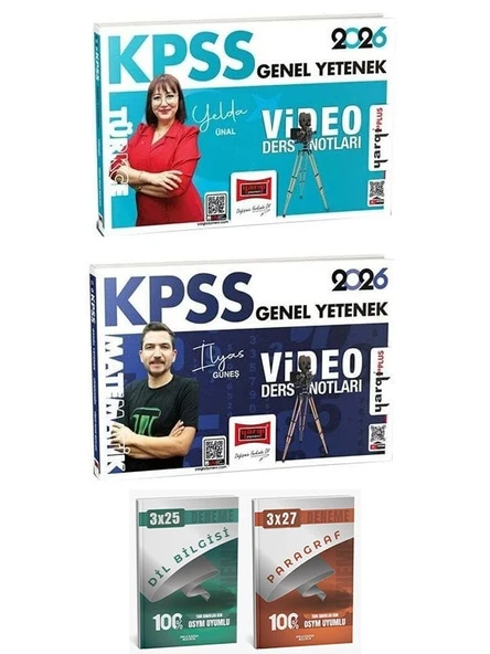 Yargı + Anla Kazan 2026 KPSS Türkçe + Matematik Video Ders Notları 2 li Set Yargı Yayınları ürün görseli 1
