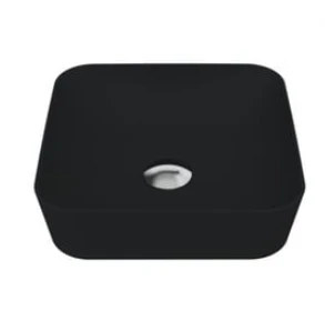 Creavit UL040 Ultra Tezgah Üstü Lavabo 40 cm Kömür Karası-Mat Siyah ürün görseli 1