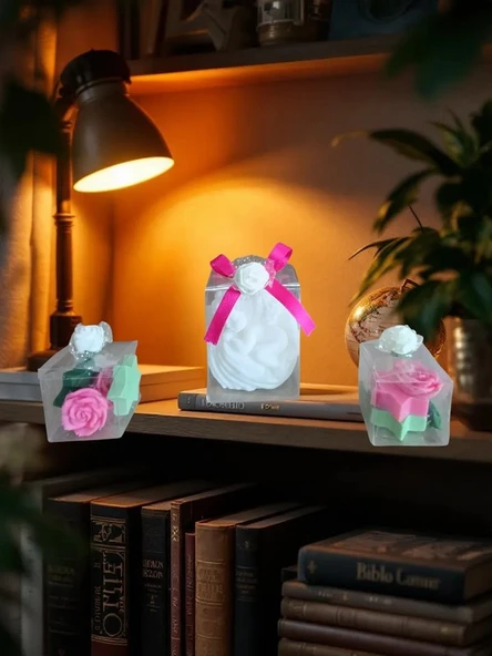 Kokulu Doğal yeşil renk Dekoratif  mum ürün görseli 1