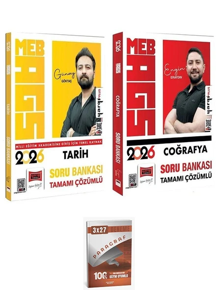 Yargı + Anla Kazan 2026 MEB-AGS Tarih + Coğrafya Soru Bankası 2 li Set Yargı Yayınları ürün görseli 1