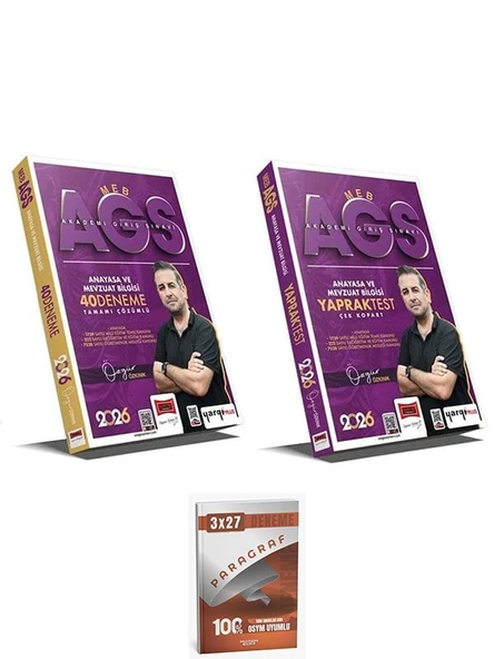 Yargı + Anla Kazan 2026 MEB-AGS Anayasa ve Mevzuat Bilgisi 40 Deneme + Yaprak Test 2 li Set ürün görseli 1